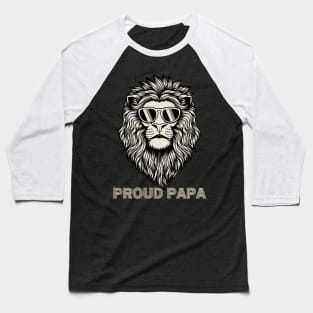 Proud Papa Lion Baseball T-Shirt